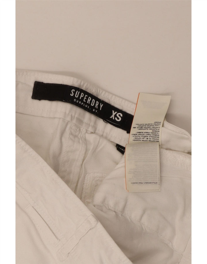 Superdry Short Chino Femme XS W30 Coton Blanc
