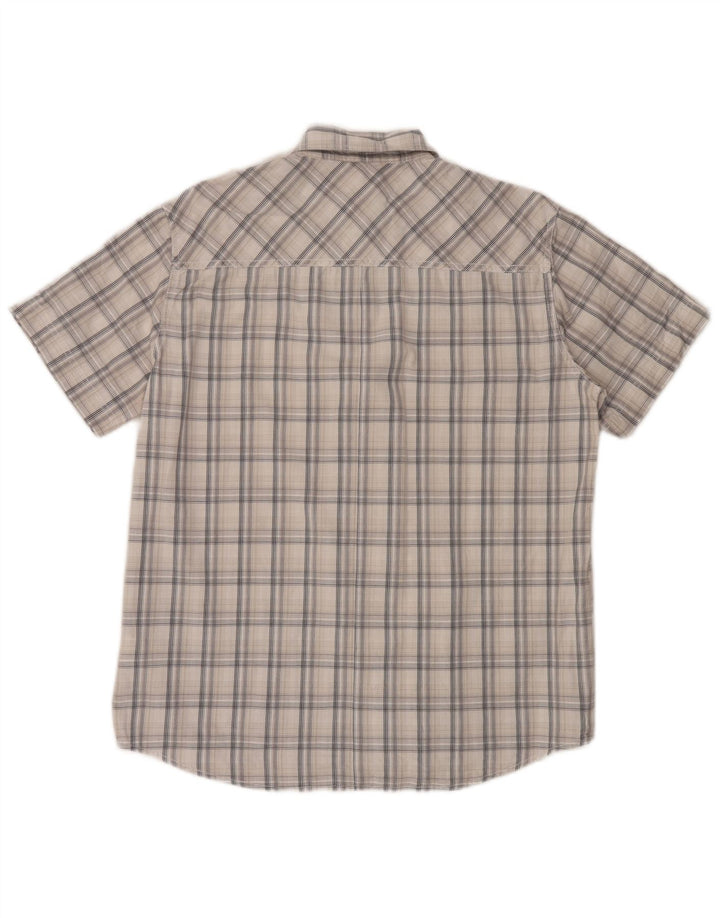 Wrangler Chemise à manches courtes pour homme en coton à carreaux blancs moyens