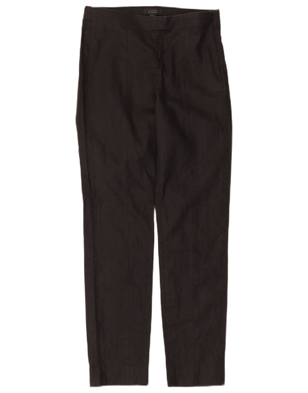 Cos Pantalon Chino Droit Regular Femme EU 34 XS W26 L26 Coton Noir