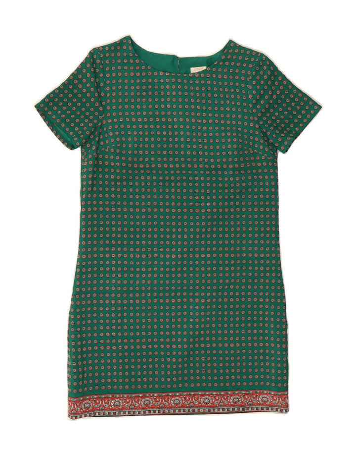 J. CREW Womens Shift Dress US 4 Small Green Floral Polyester Vintage J. Crew and Second-Hand J. Crew from Messina Hembry 