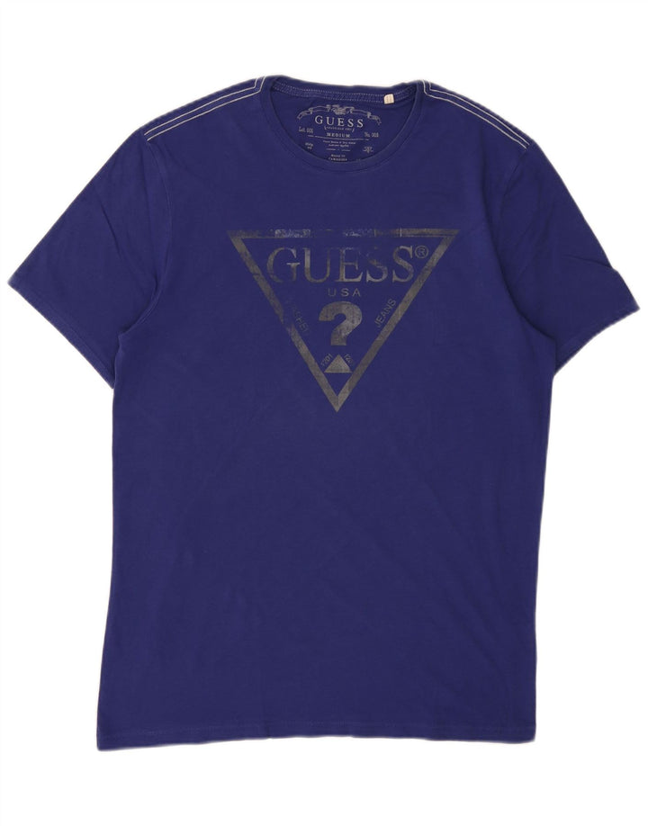 Guess T-Shirt Graphique Homme Violet Moyen Coton