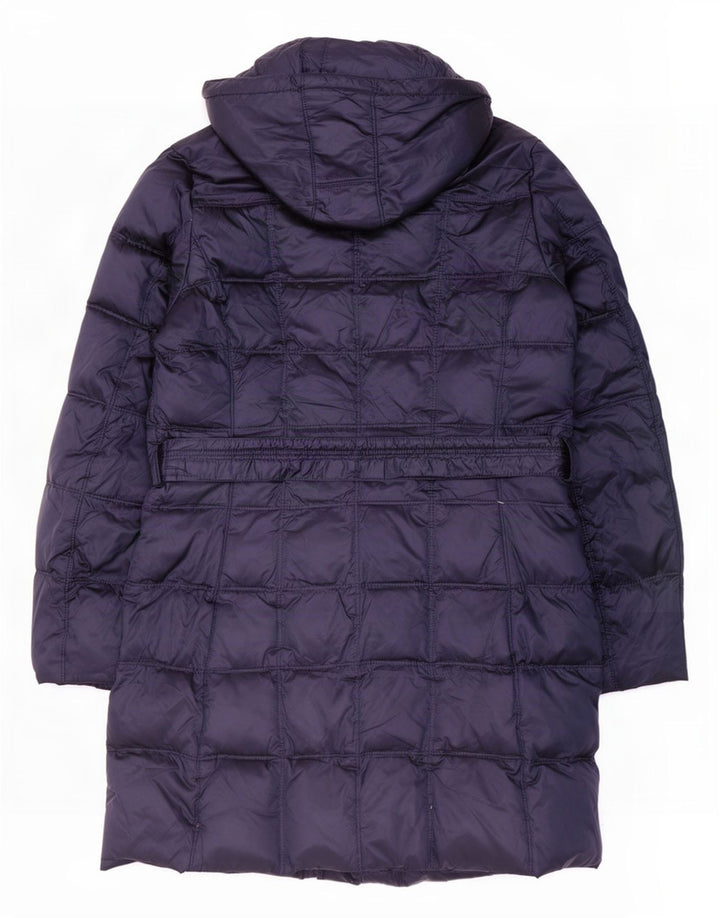 Geox Manteau matelassé surdimensionné à capuche pour femme UK 10 Small Bleu marine Polyester