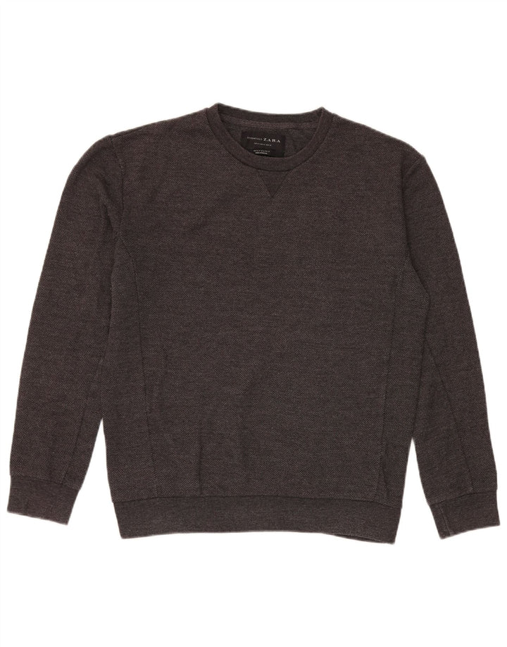 Zara Pull Sweatshirt Homme Gris Moyen
