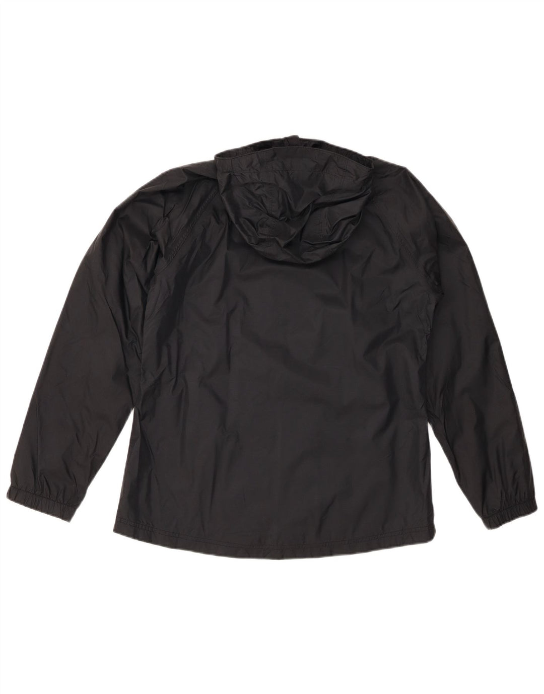L.L.BEAN Veste de pluie à capuche surdimensionnée pour femme UK 10 Petit nylon noir