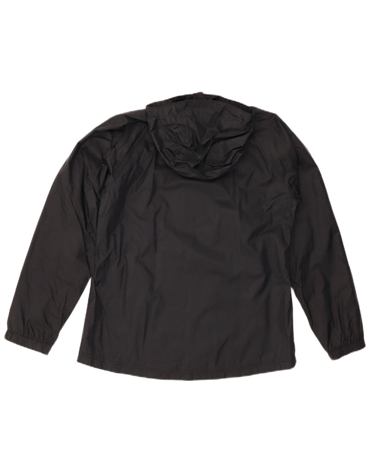 L.L.BEAN Veste de pluie à capuche surdimensionnée pour femme UK 10 Petit nylon noir