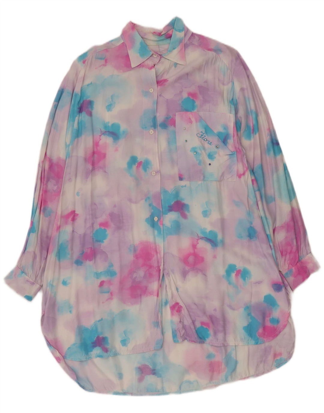 FIORE Chemisier long pour femme UK 16 Large Rose Tie Dye