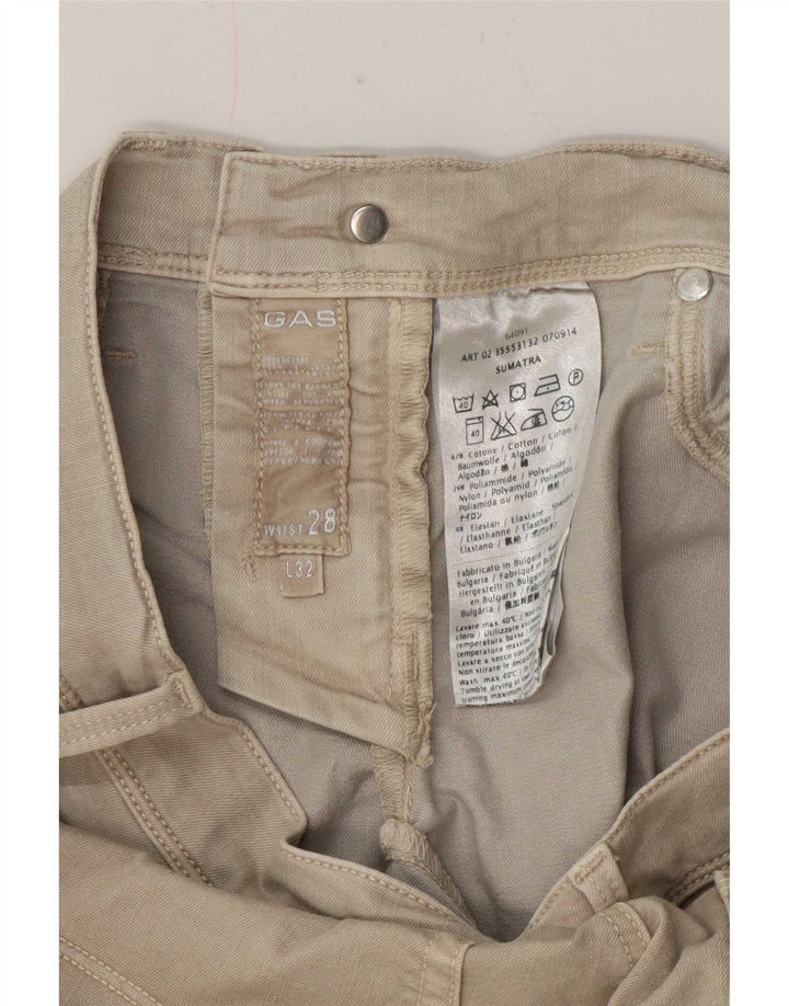 Gas Jean Slim Femme W28 L32 Coton Beige