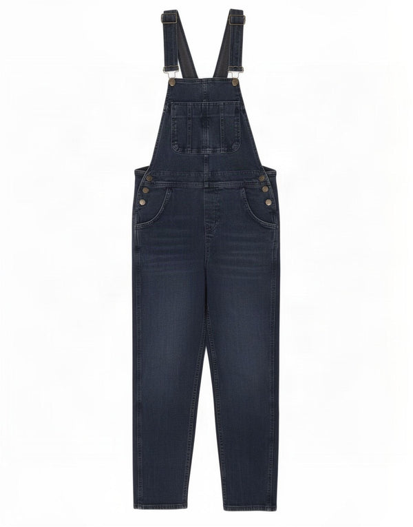 Fat Face Salopette Slim Jeans Femme UK 10 Small W32 L27 Bleu Marine Coton