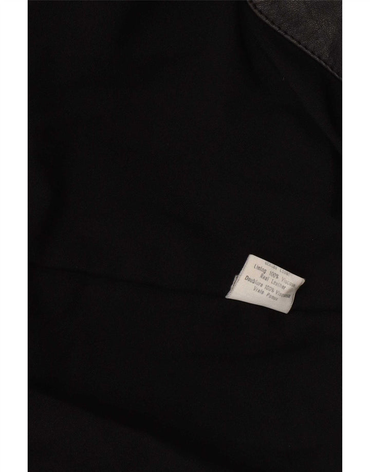 Settore Manteau en cuir pour homme UK 42 XL Noir