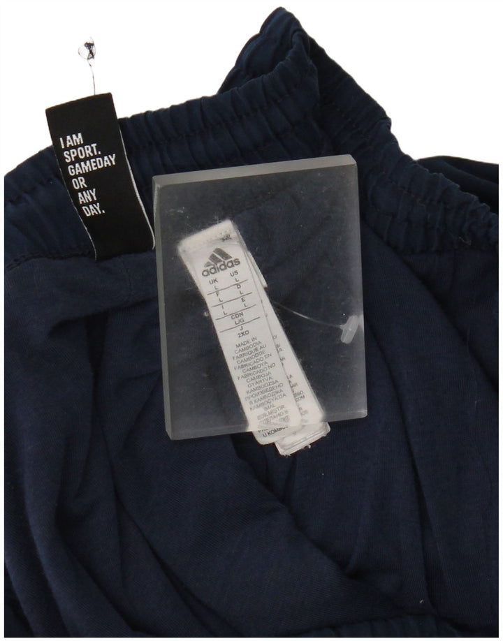Adidas Pantalon de survêtement pour homme Pantalon de jogging Large Bleu marine Polyester