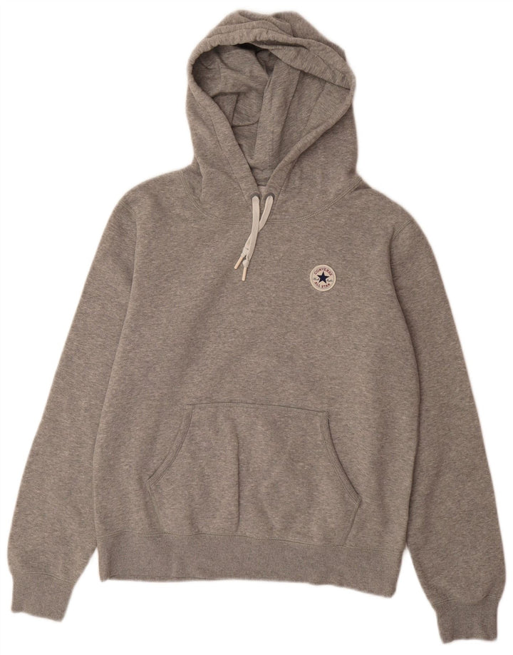 CONVERSE Pull à capuche pour femme UK 16 Large Gris Coton