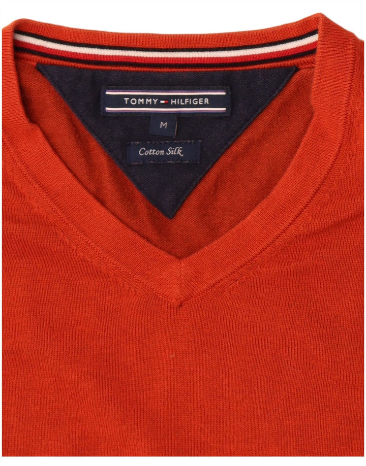 Tommy Hilfiger Pull Col V Homme Orange Moyen