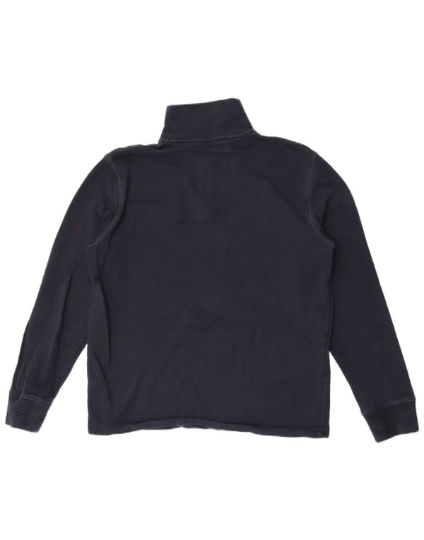 Marks & Spencer Sweat-shirt à col zippé pour homme en coton bleu marine moyen