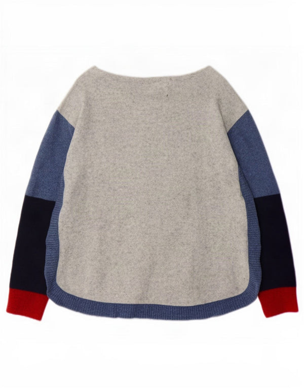 Pull White Stuff Femme Col Bateau UK 18 XL Gris Colorblock