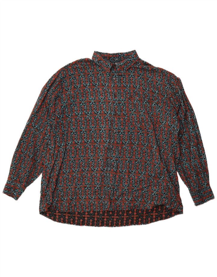 Club D'Amingo Chemise Oversize Femme IT 45/46 Large Multicolore Géométrique