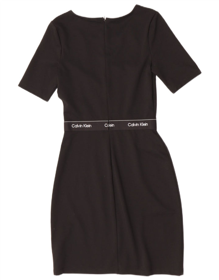 Calvin Klein Robe fourreau graphique pour femme EU 34 XS Noir Polyester