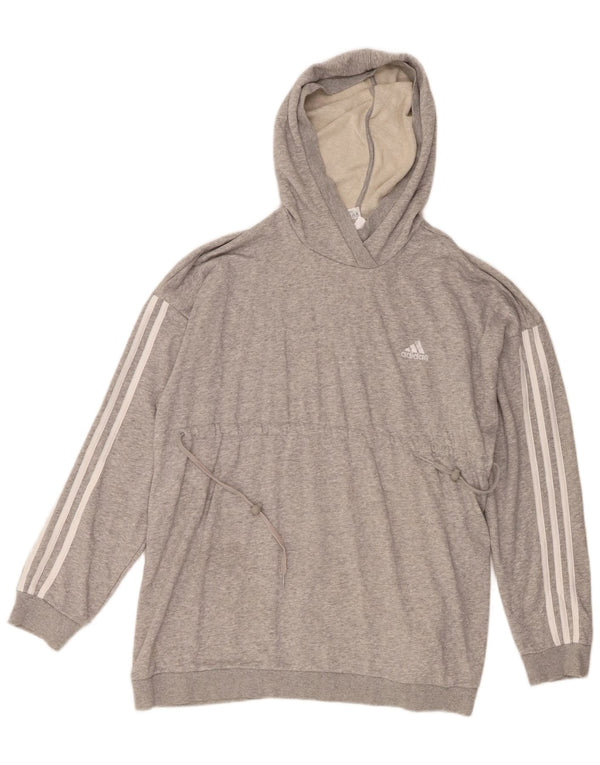 Adidas Pull à capuche pour femme UK 16/18 Large Gris Coton