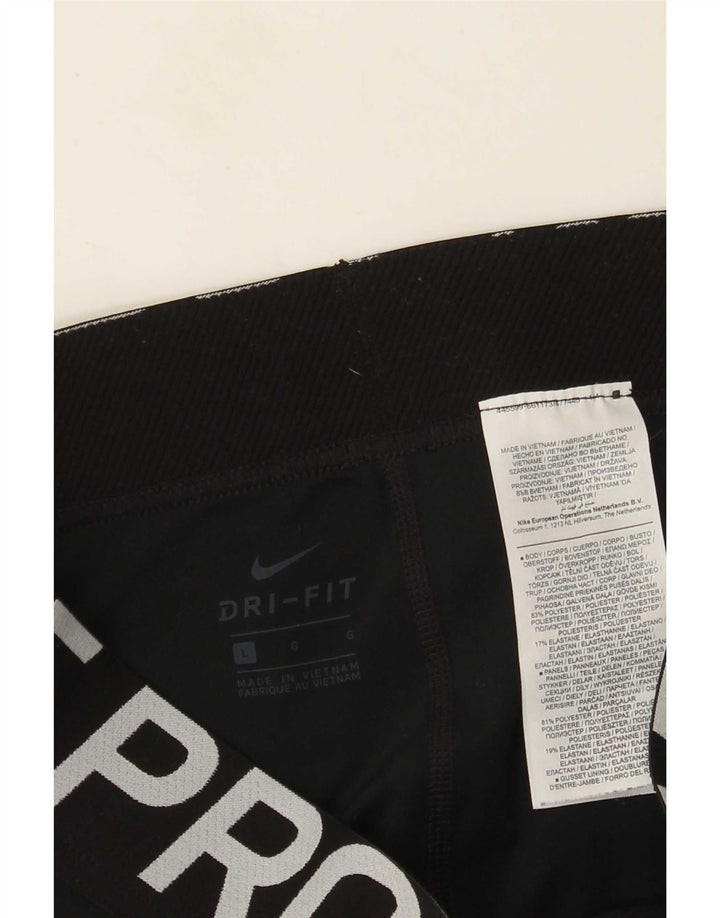 Legging Nike Dri Fit Graphic pour femme UK 14 Large Noir Polyester