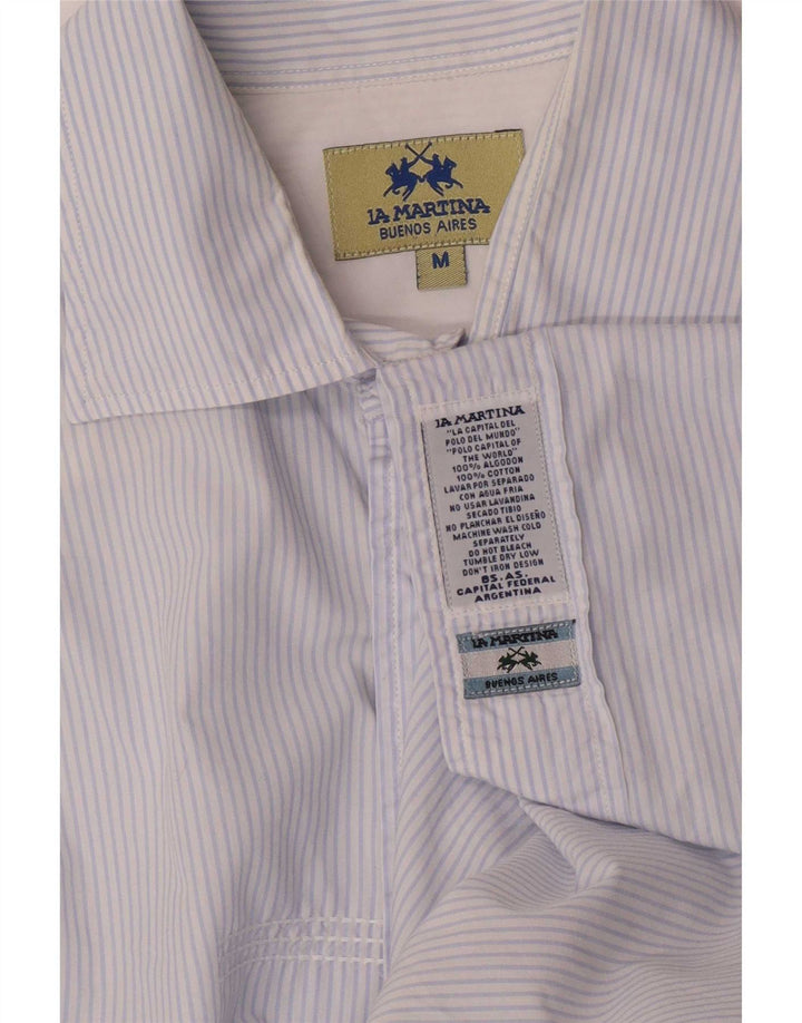 La Martina Chemise Graphique Regular Fit Homme Bleu Moyen Rayé Coton
