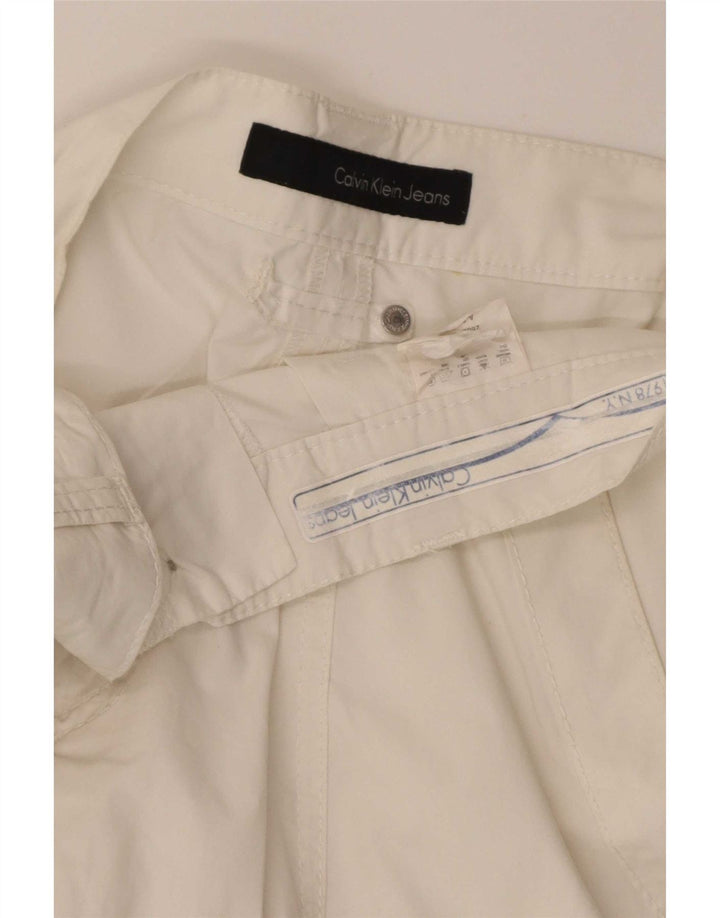 Calvin Klein Short Chino Homme W32 Blanc Moyen
