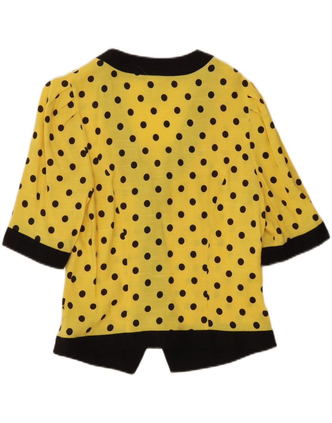 Meico Veste blazer à manches 3/4 pour femme UK 12 Jaune moyen Polyester