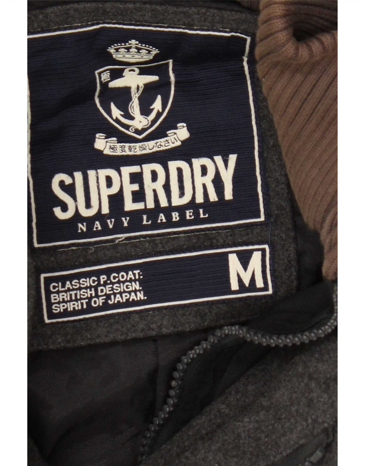Superdry Caban Homme UK 38 Laine Gris Moyen