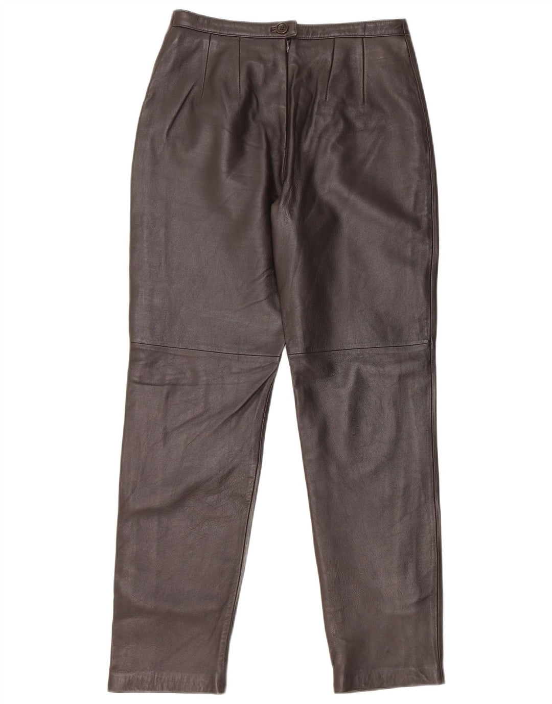 GIANNI Pantalon fuselé en cuir pour femme US 4 Small W26 L28 Cuir marron