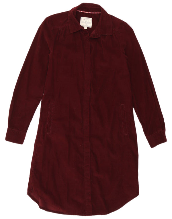 Fat Face Robe chemise en velours côtelé pour femme UK 6 XS Coton bordeaux