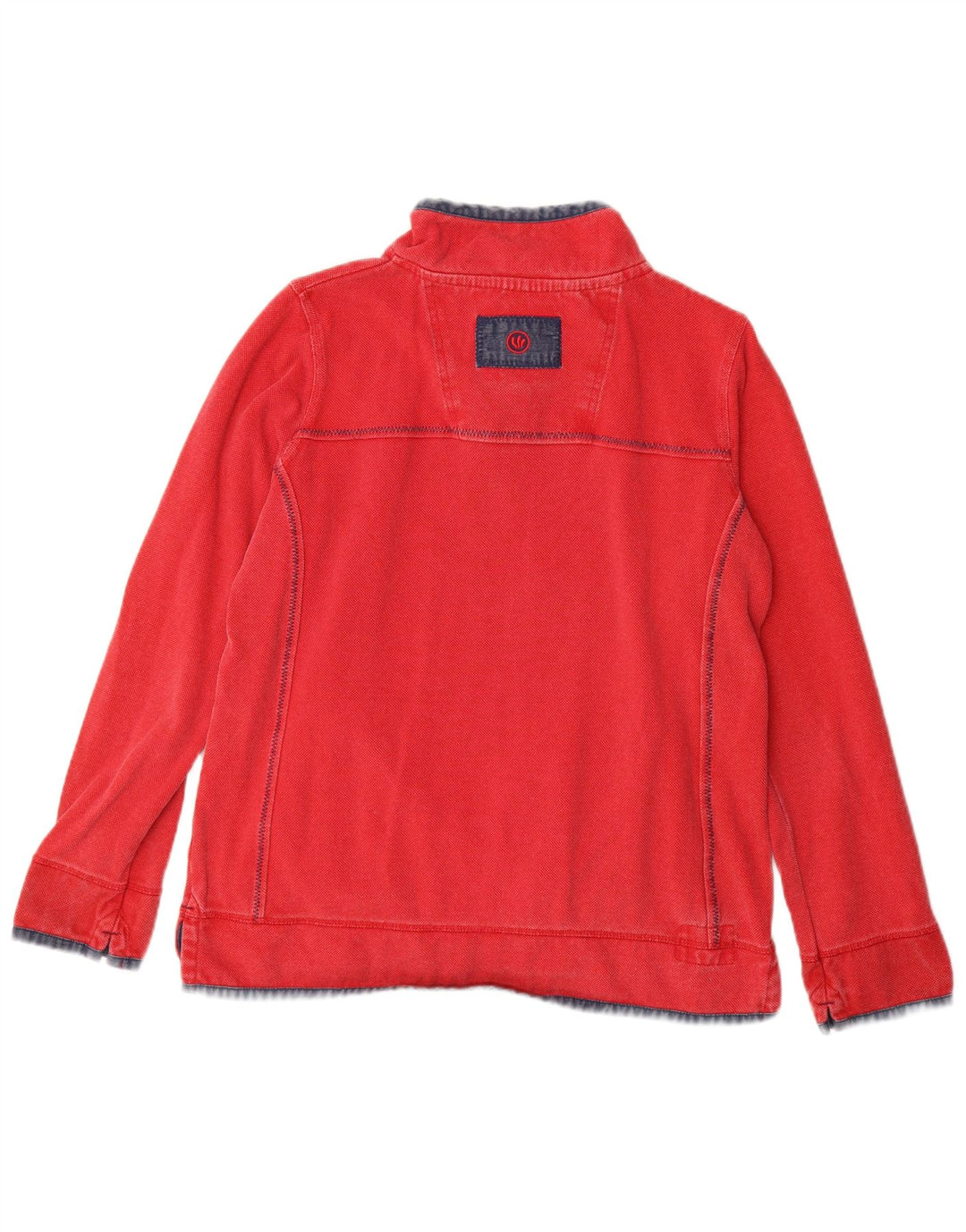 FAT FACE Sweat-shirt à col zippé pour femme UK 12 Rouge moyen Coton