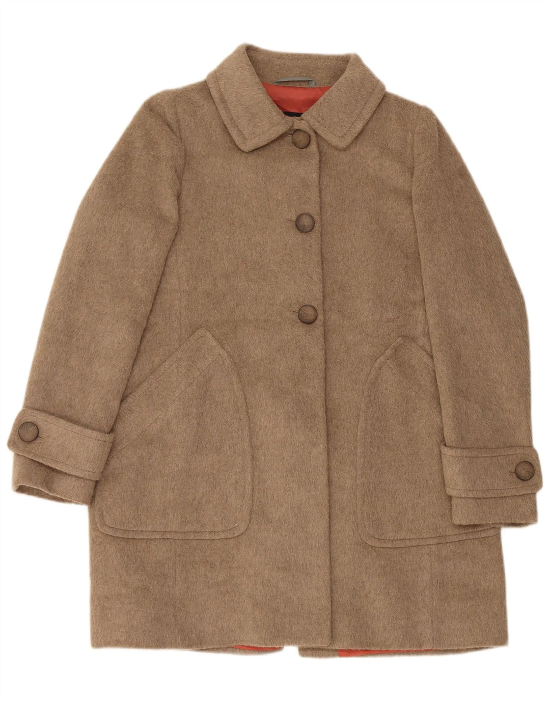 Marella Manteau EMME pour femme UK 12 Acrylique beige moyen