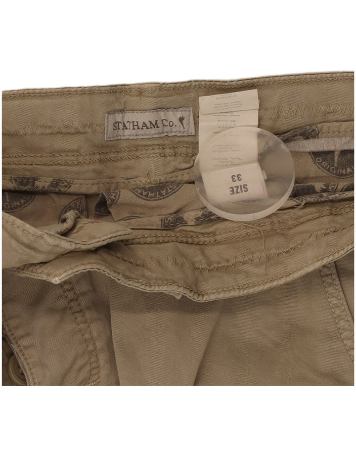 Short Cargo Vintage Homme W33 Coton Beige Moyen
