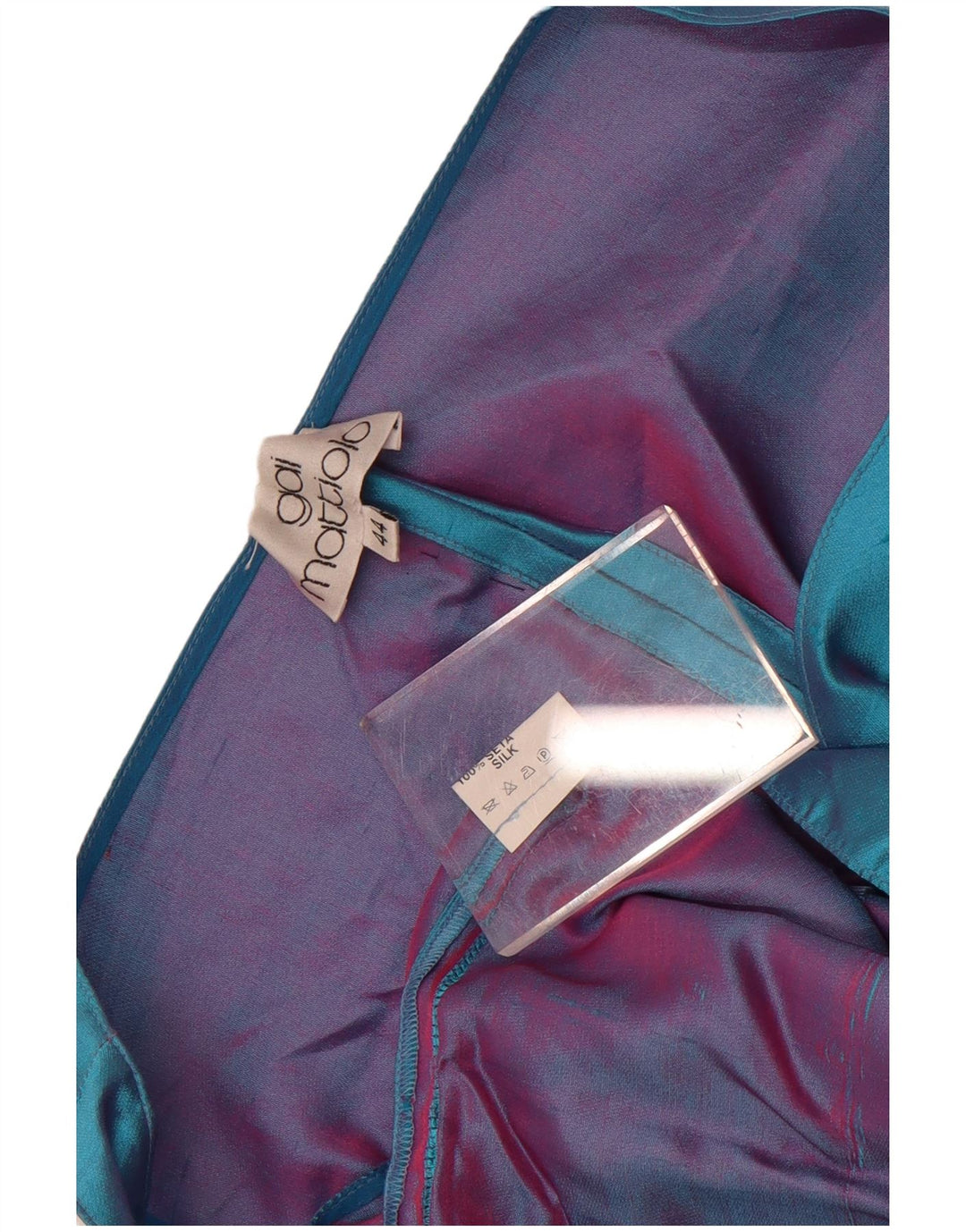 Gai Mattiolo Chemisier court sans manches pour femme IT 44 Soie bleu moyen