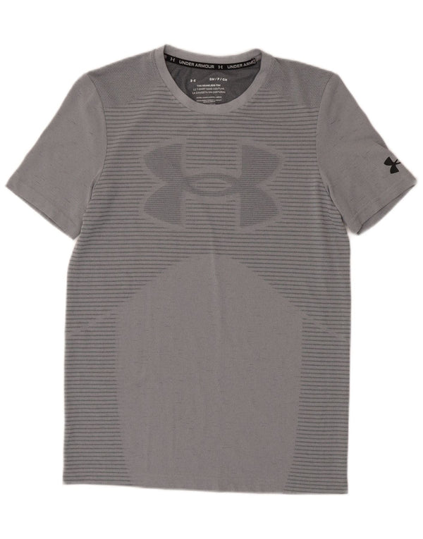 Under Armour T-Shirt Heat Gear Graphic Homme Petite Rayure Grise