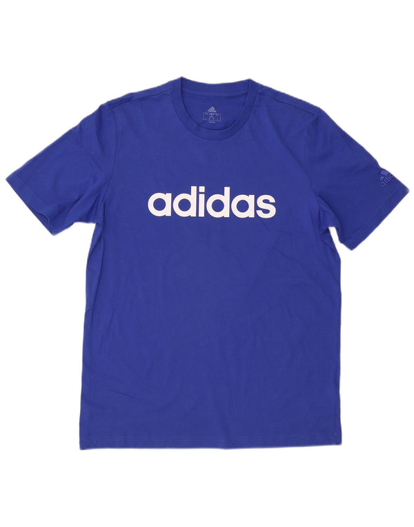 Adidas T-Shirt Graphique Homme Bleu Moyen Coton