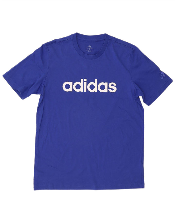 Adidas T-Shirt Graphique Homme Bleu Moyen Coton