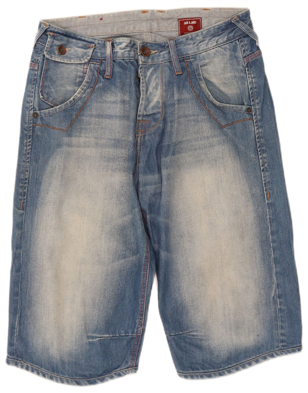 JACK & JONES Mens Denim Bermuda Shorts Medium W32  Blue Cotton