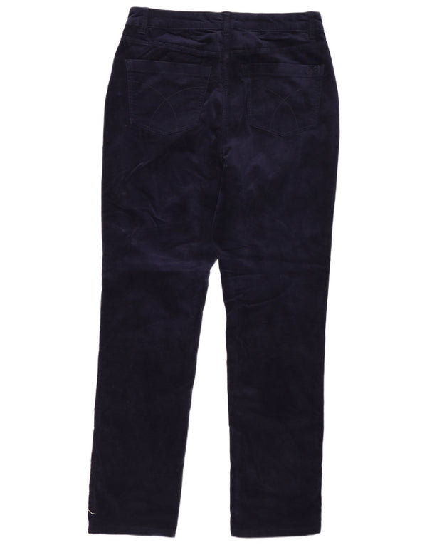 Crew Clothing Pantalon décontracté slim pour femme UK 12 Medium W30 L30 Bleu marine
