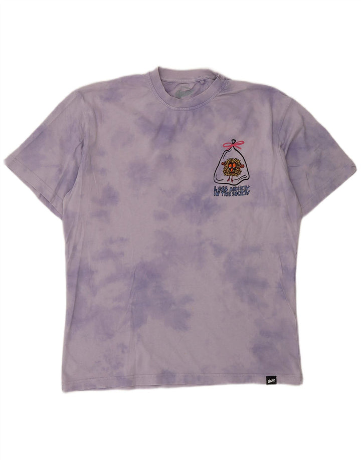 Pull & Bear T-Shirt Graphique Homme Violet Moyen Tie Dye