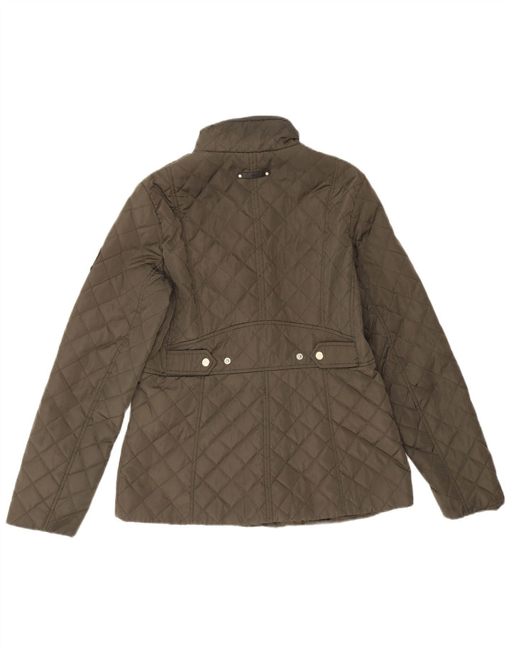Ralph Lauren Veste matelassée pour femme UK 10 Petit polyéthylène kaki