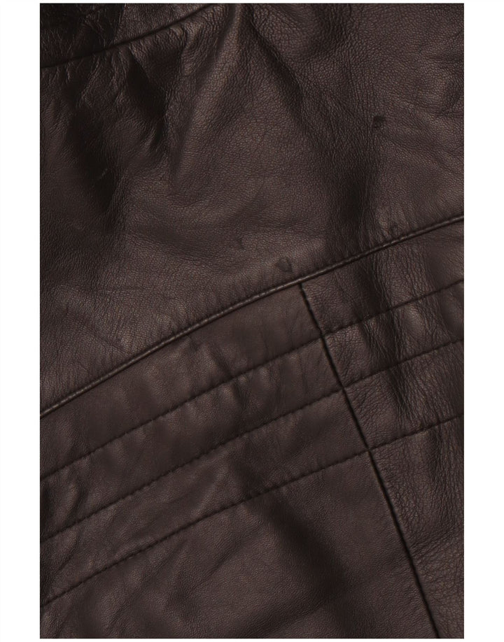 VINTAGE Veste de course en cuir pour homme IT 54 2XL Cuir noir