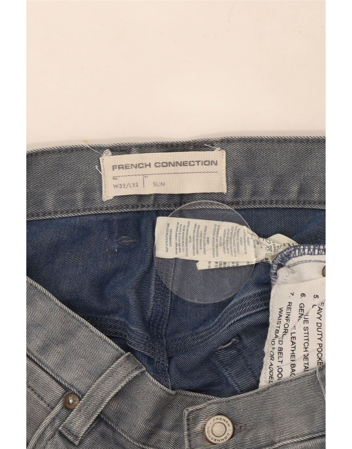 French Connection Jean Slim Homme W32 L32 Bleu Coton