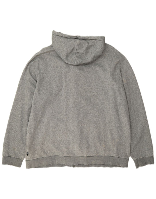 Puma Pull à capuche zippé pour homme 2XL Gris Coton