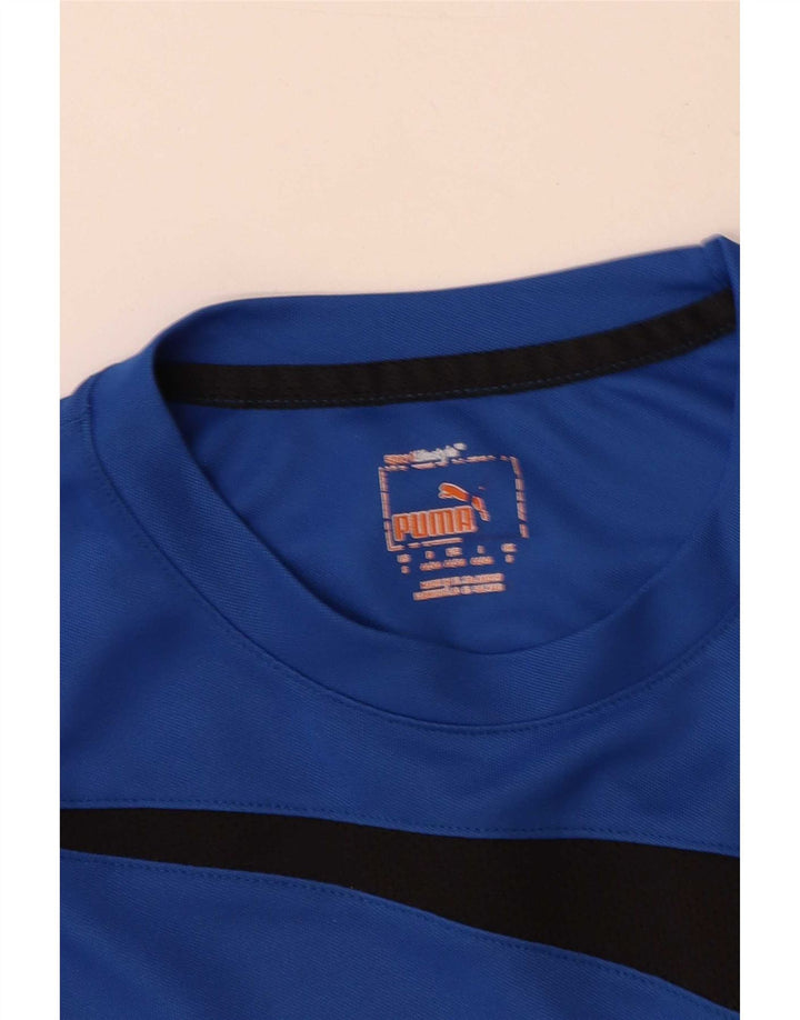 Puma T-Shirt Homme Bleu Colorblock Small