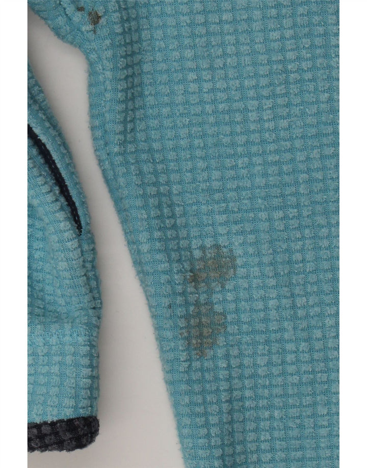 Weird Fish Pull polaire à col zippé pour femme UK 16 Large Bleu Polyester