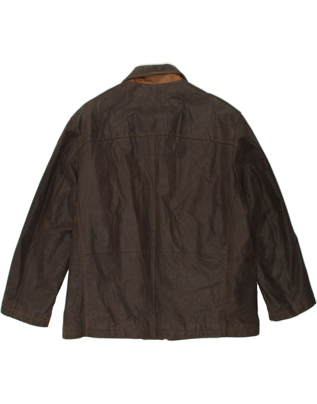 LUCA D'ALTIERI Veste en cuir pour homme UK 56 3XL Cuir marron