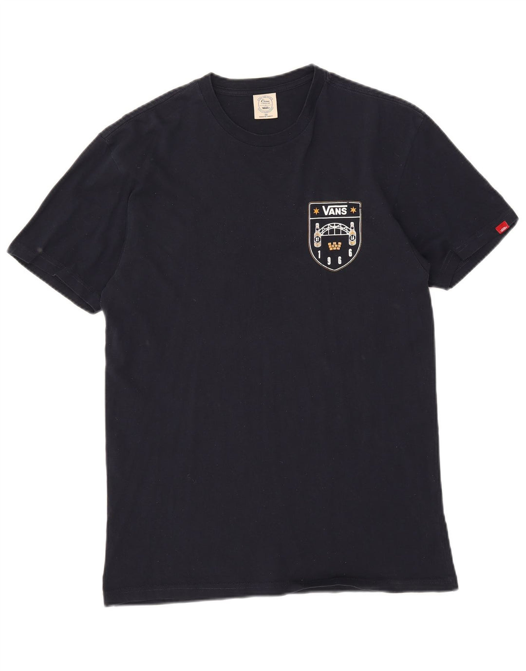 Vans T-Shirt Graphique Homme Bleu Marine Moyen Coton