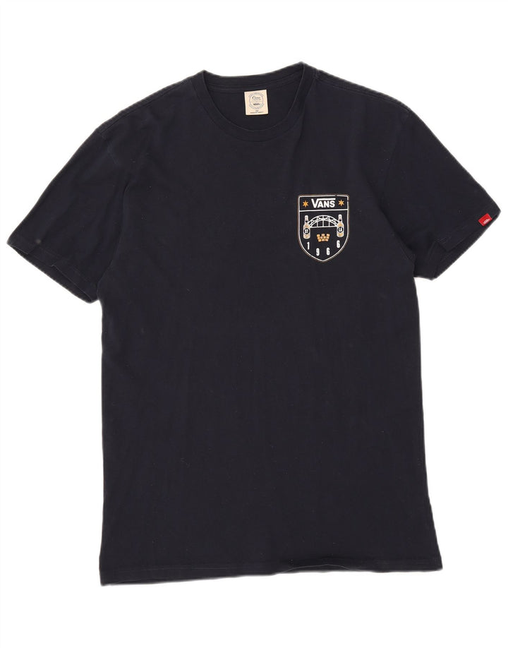 Vans T-Shirt Graphique Homme Bleu Marine Moyen Coton