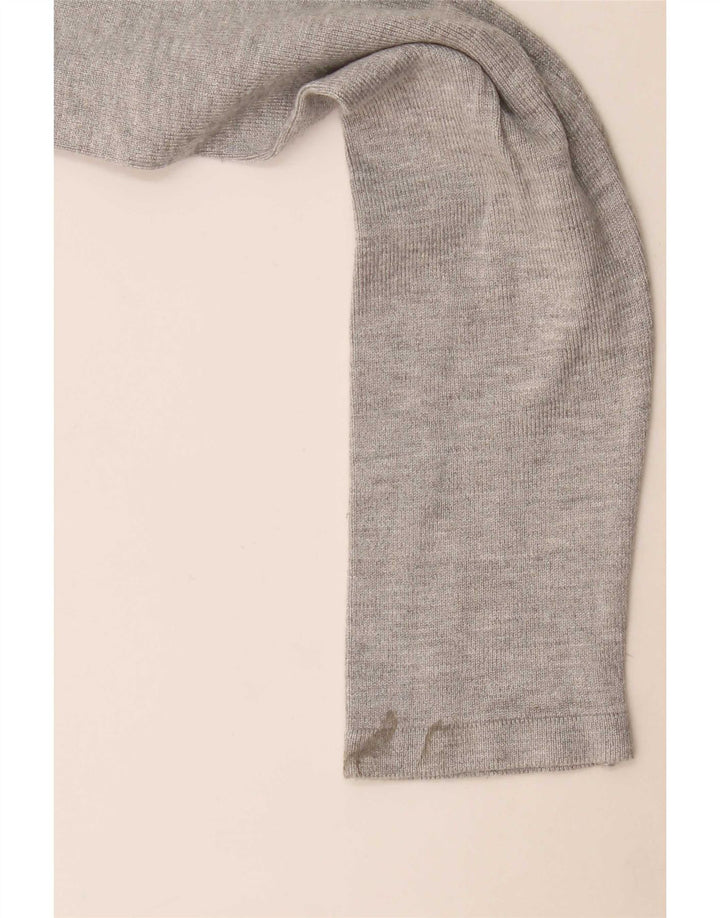 Guess Haut graphique à manches longues pour femme UK 10 Small Gris Viscose