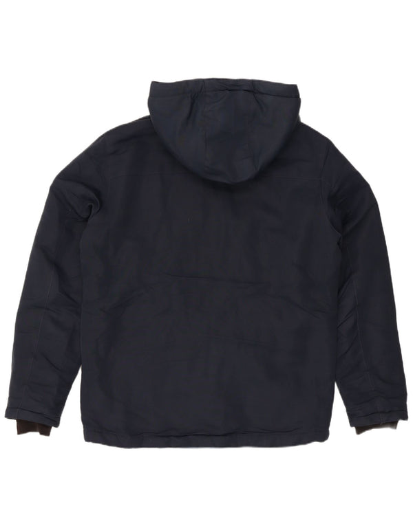 Jack & Jones Veste matelassée à capuche pour homme UK 40 Large Bleu marine moderne
