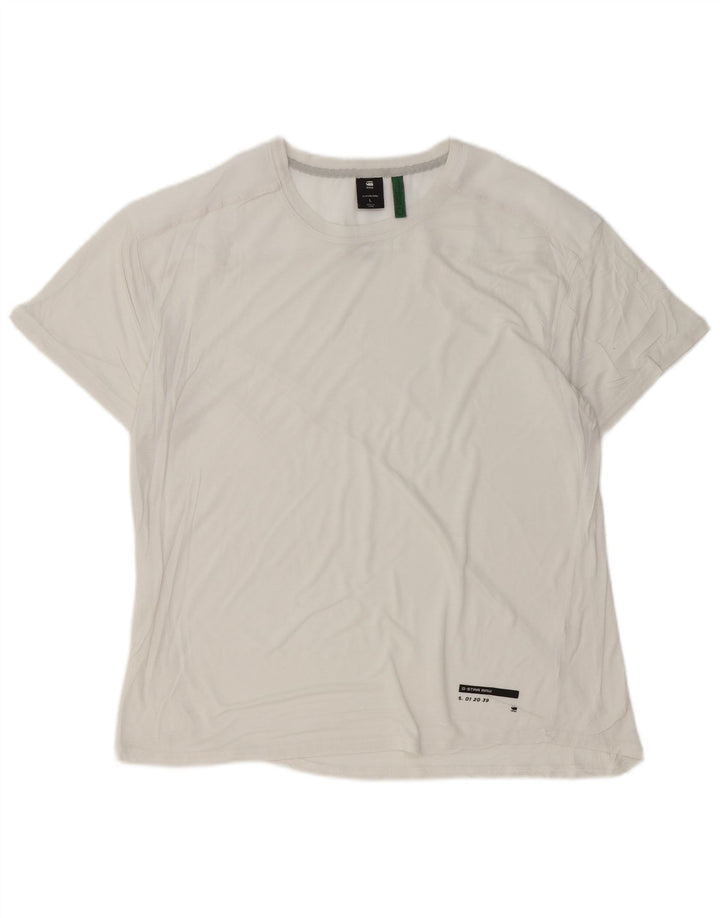 G-Star T-Shirt Homme Haut Large Blanc